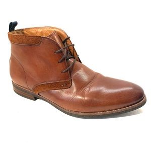 Florsheim Uptown Plain Toe Chukka Boot Cognac Leather & Suede Size 12W